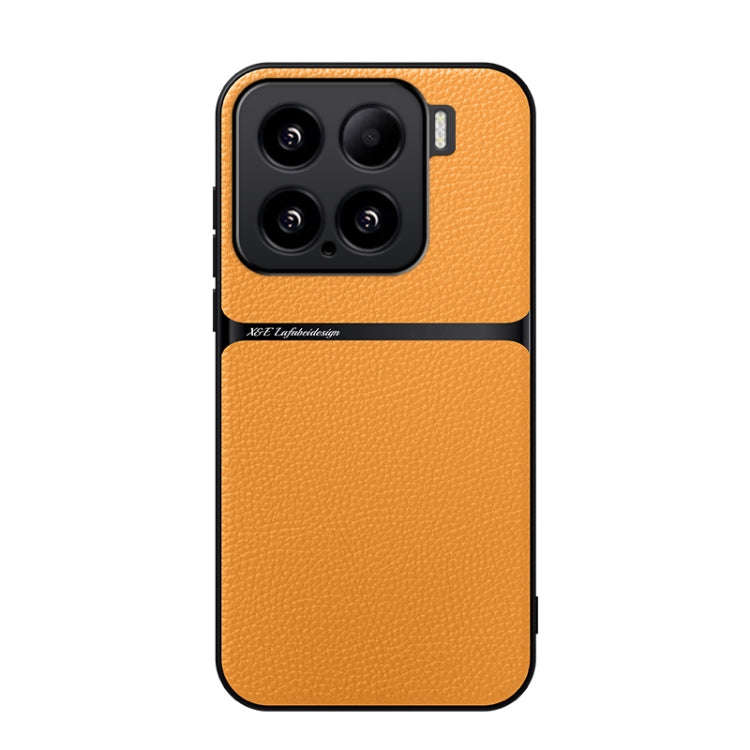 Litchi Leather Magnetic Full Coverage Shockproof Phone Case, For Xiaomi 15, For Xiaomi 14T Pro, F...