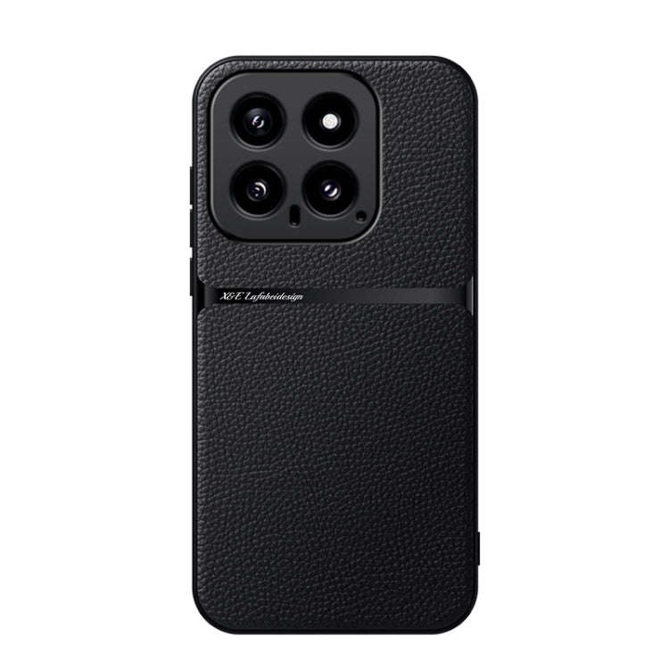 Litchi Leather Magnetic Full Coverage Shockproof Phone Case, For Xiaomi 15, For Xiaomi 14T Pro, F...