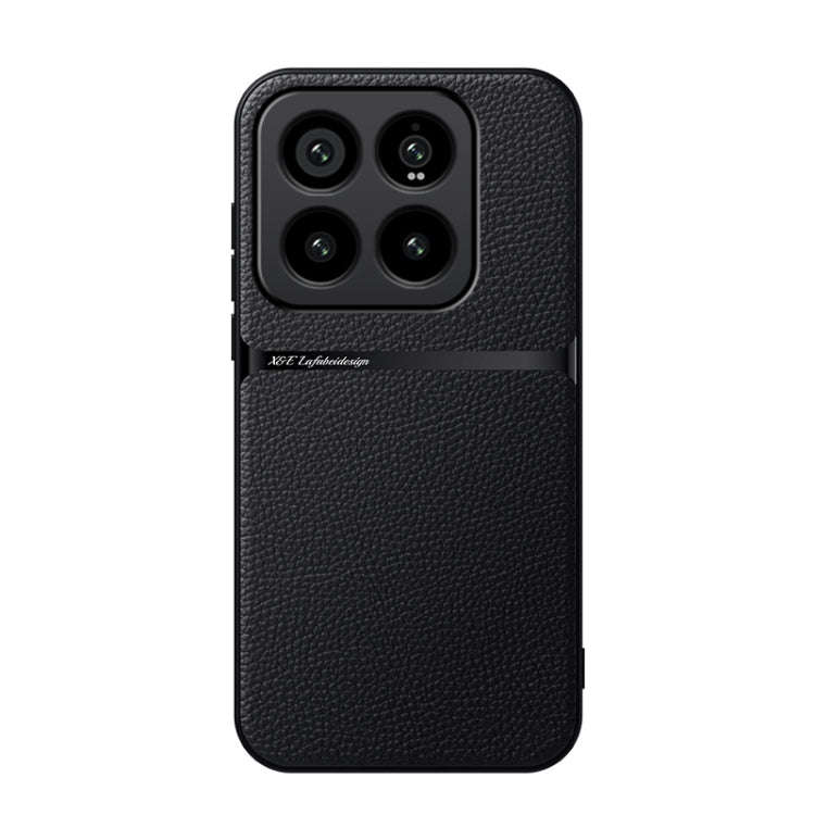 Litchi Leather Magnetic Full Coverage Shockproof Phone Case, For Xiaomi 15, For Xiaomi 14T Pro, F...