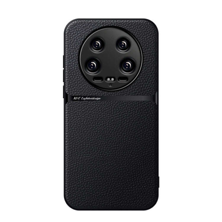 Litchi Leather Magnetic Full Coverage Shockproof Phone Case, For Xiaomi 15, For Xiaomi 14T Pro, F...