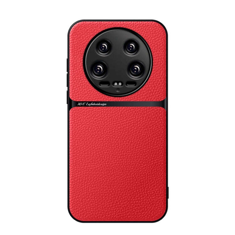 Litchi Leather Magnetic Full Coverage Shockproof Phone Case, For Xiaomi 15, For Xiaomi 14T Pro, F...