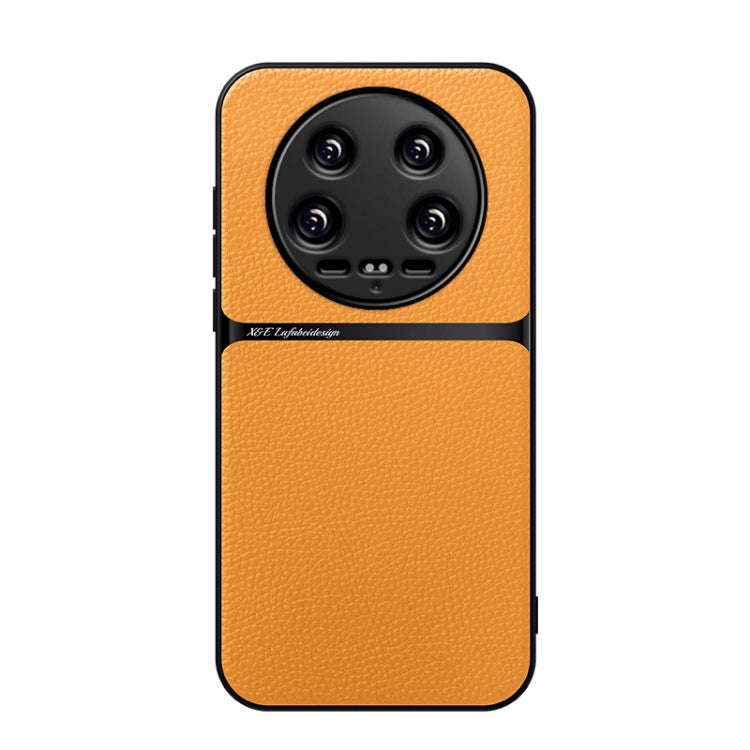 Litchi Leather Magnetic Full Coverage Shockproof Phone Case, For Xiaomi 15, For Xiaomi 14T Pro, F...