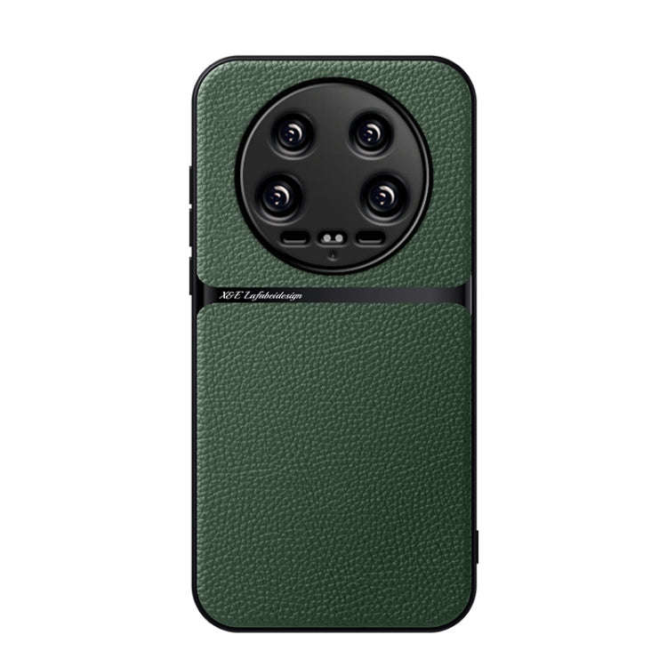 Litchi Leather Magnetic Full Coverage Shockproof Phone Case, For Xiaomi 15, For Xiaomi 14T Pro, F...