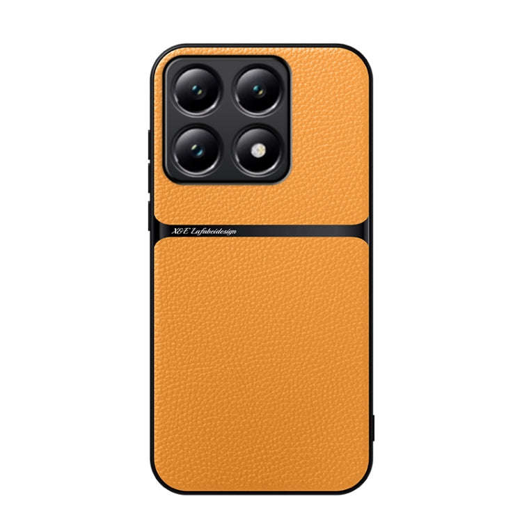 Litchi Leather Magnetic Full Coverage Shockproof Phone Case, For Xiaomi 15, For Xiaomi 14T Pro, F...