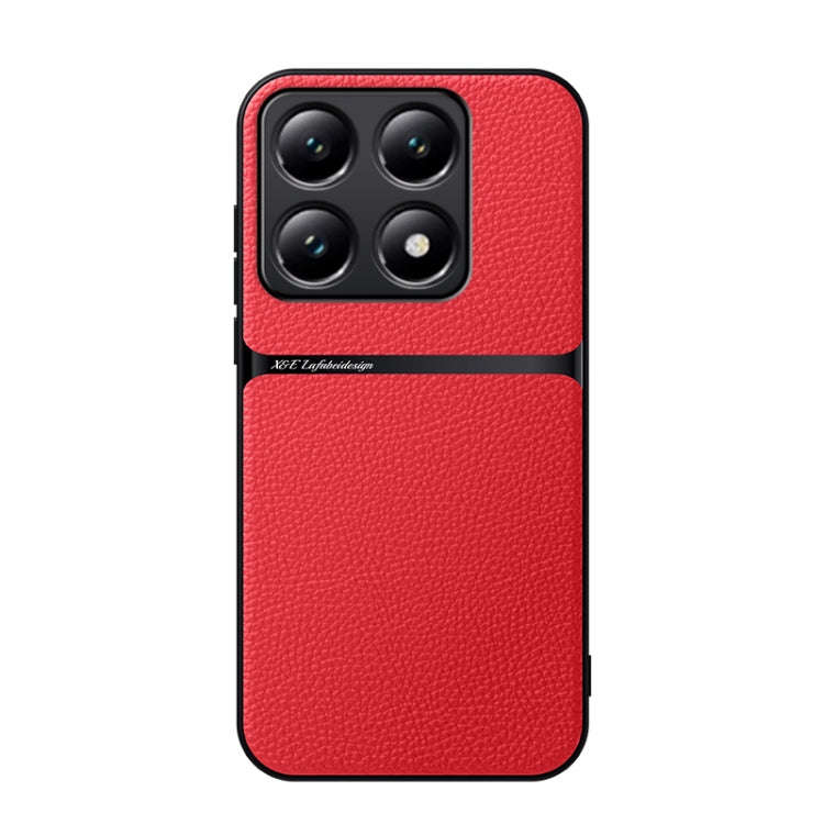 Litchi Leather Magnetic Full Coverage Shockproof Phone Case, For Xiaomi 15, For Xiaomi 14T Pro, F...
