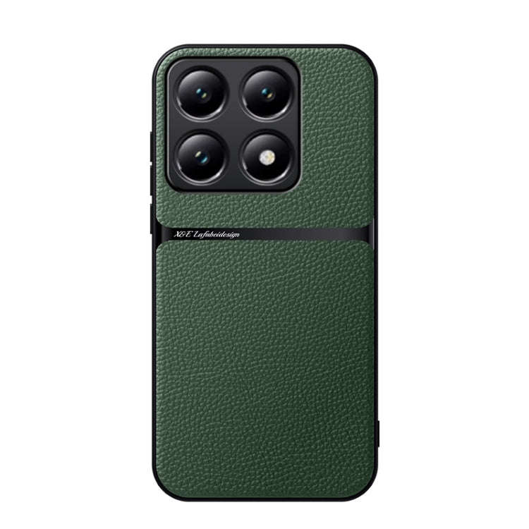 Litchi Leather Magnetic Full Coverage Shockproof Phone Case, For Xiaomi 15, For Xiaomi 14T Pro, F...