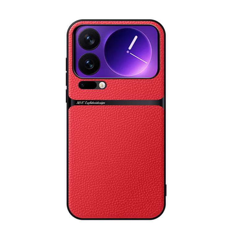 Litchi Leather Magnetic Full Coverage Shockproof Phone Case, For Xiaomi 17 Pro Max, For Xiaomi 17...
