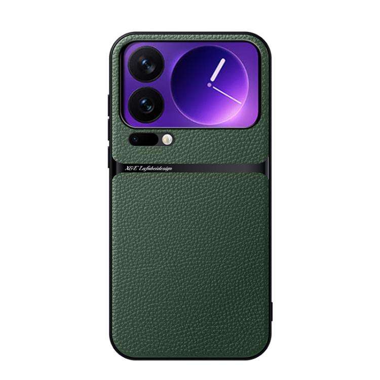 Litchi Leather Magnetic Full Coverage Shockproof Phone Case, For Xiaomi 17 Pro Max, For Xiaomi 17...