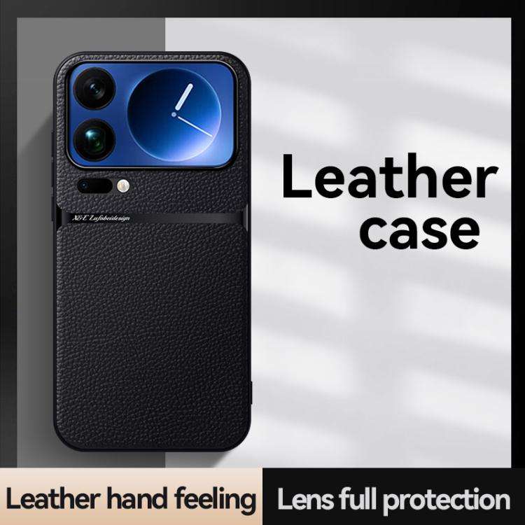 Litchi Leather Magnetic Full Coverage Shockproof Phone Case, For Xiaomi 17 Pro Max, For Xiaomi 17...