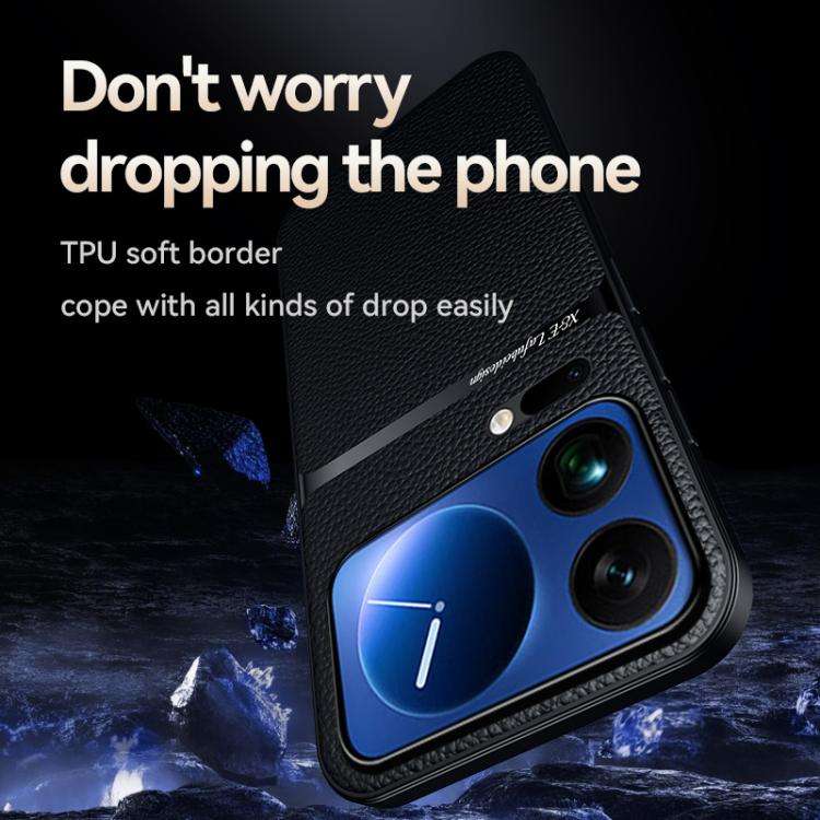 Litchi Leather Magnetic Full Coverage Shockproof Phone Case, For Xiaomi 17 Pro Max, For Xiaomi 17...