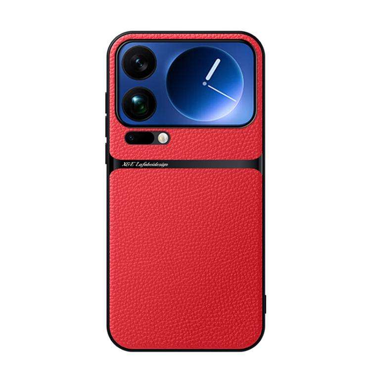 Litchi Leather Magnetic Full Coverage Shockproof Phone Case, For Xiaomi 17 Pro Max, For Xiaomi 17...