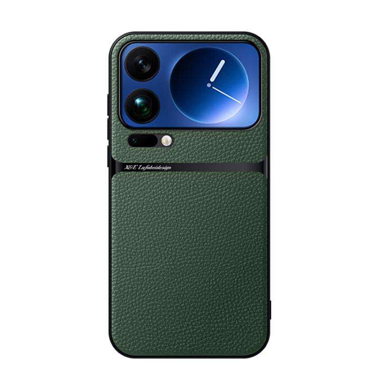 Litchi Leather Magnetic Full Coverage Shockproof Phone Case, For Xiaomi 17 Pro Max, For Xiaomi 17...