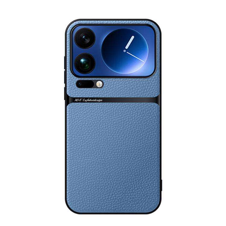 Litchi Leather Magnetic Full Coverage Shockproof Phone Case, For Xiaomi 17 Pro Max, For Xiaomi 17...