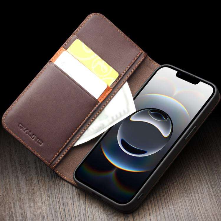 QIALINO Classic Gen2 Genuine Leather Phone Case, For iPhone 16e / 17e, For iPhone 17 Pro Max, For...