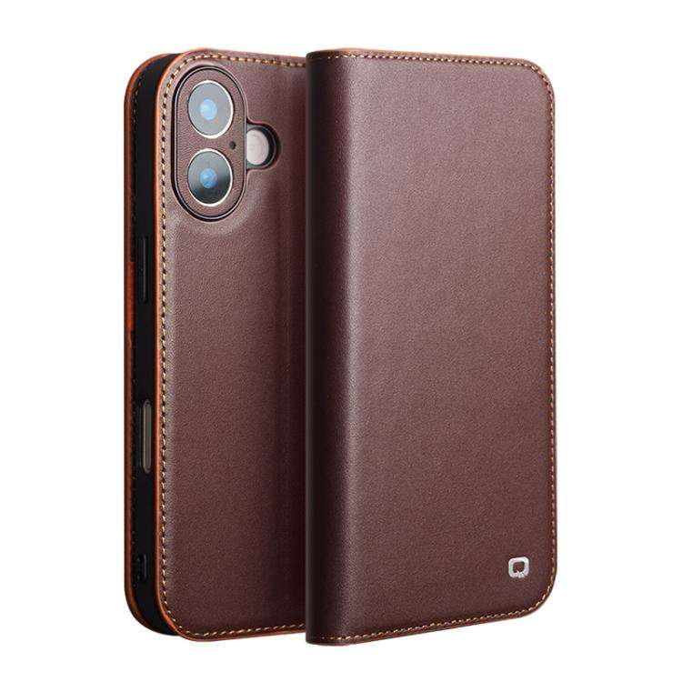 QIALINO Classic Gen2 Genuine Leather Phone Case, For iPhone 16e / 17e, For iPhone 17 Pro Max, For...