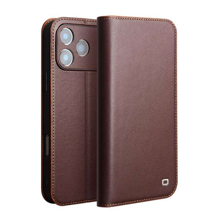 QIALINO Classic Gen2 Genuine Leather Phone Case, For iPhone 16e / 17e, For iPhone 17 Pro Max, For...