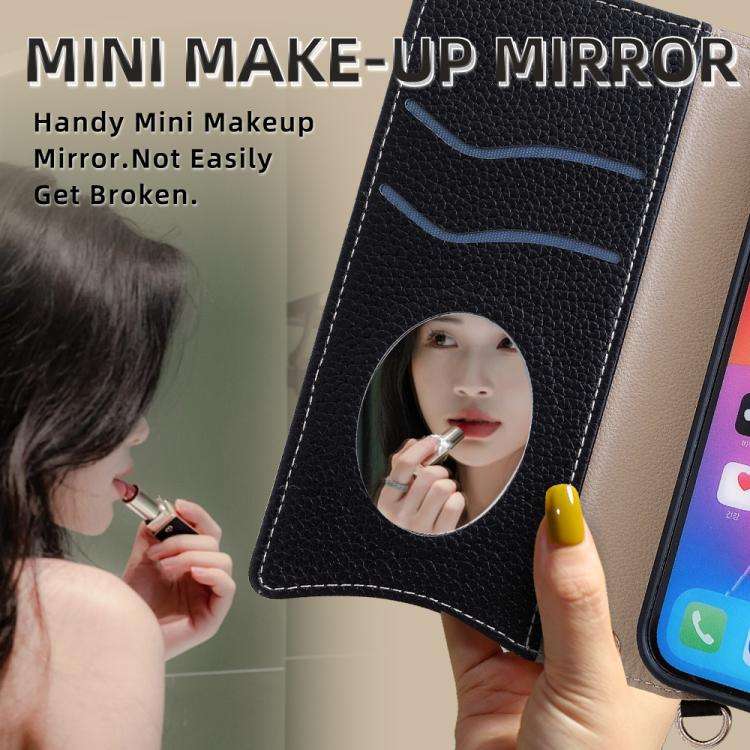 Crossbody Chain Fishtail Litchi Leather Phone Case, For iPhone 14 Pro Max, For iPhone 13 Pro Max,...