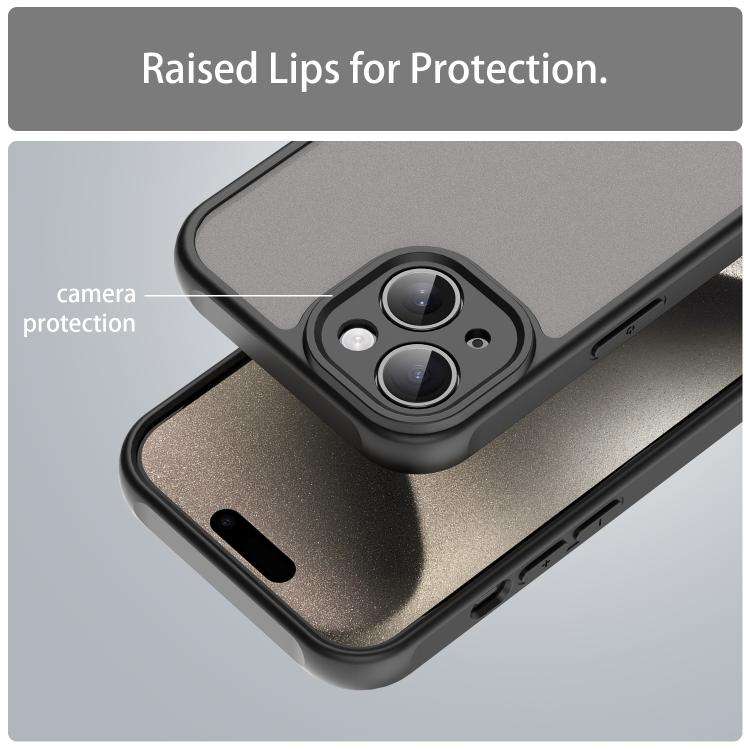 Fan Dun Series TPU Hybrid PC Frosted Phone Case, For iPhone 15 Pro, For iPhone 15 Plus, For iPhon...