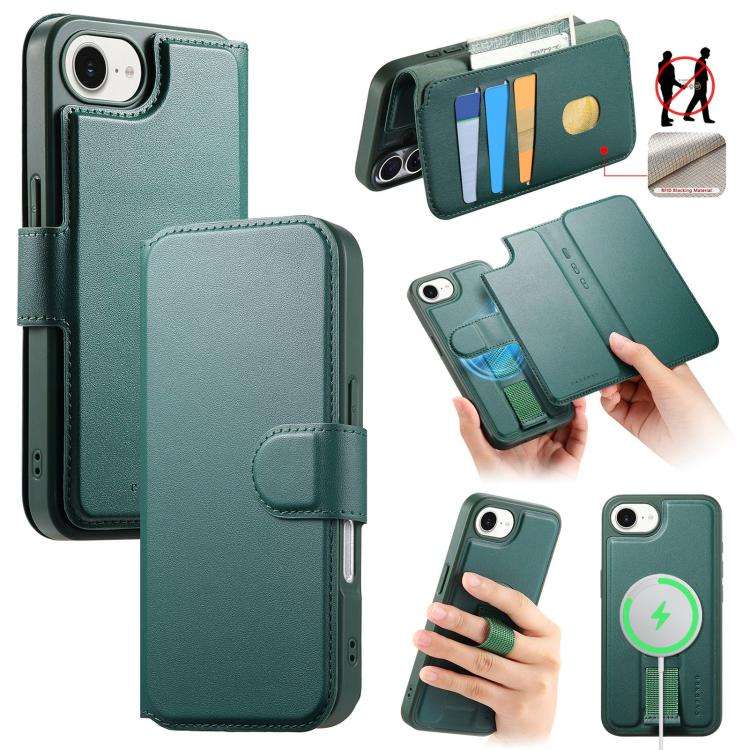 CaseNeo Finger Grip Strap MagSafe Leather Phone Case, For iPhone 18 / 17, For iPhone 18 Pro / 17 ...