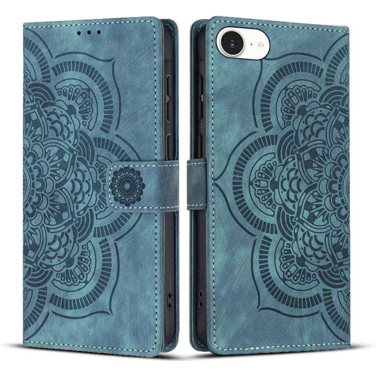 Mandala Embossed Retro Frosted Leather Phone Case, For iPhone 18 Pro / 17 Pro, For iPhone 18 Pro ...