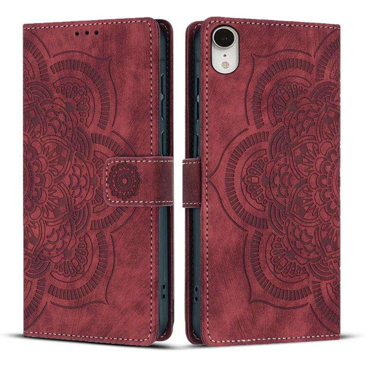 Mandala Embossed Retro Frosted Leather Phone Case, For iPhone XR, For iPhone XS Max, For iPhone 7...