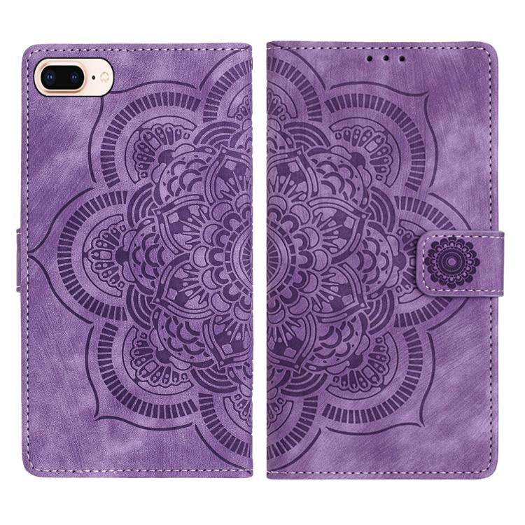 Mandala Embossed Retro Frosted Leather Phone Case, For iPhone XR, For iPhone XS Max, For iPhone 7...