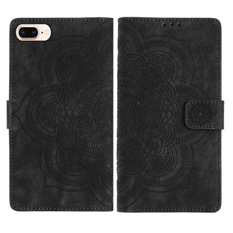 Mandala Embossed Retro Frosted Leather Phone Case, For iPhone XR, For iPhone XS Max, For iPhone 7...