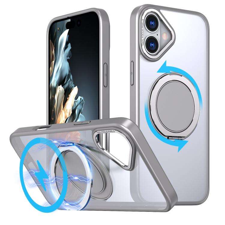 360-degree Rotating MagSafe Magnetic Holder Phone Case, For iPhone 17e / 16e, For iPhone 17 Pro M...