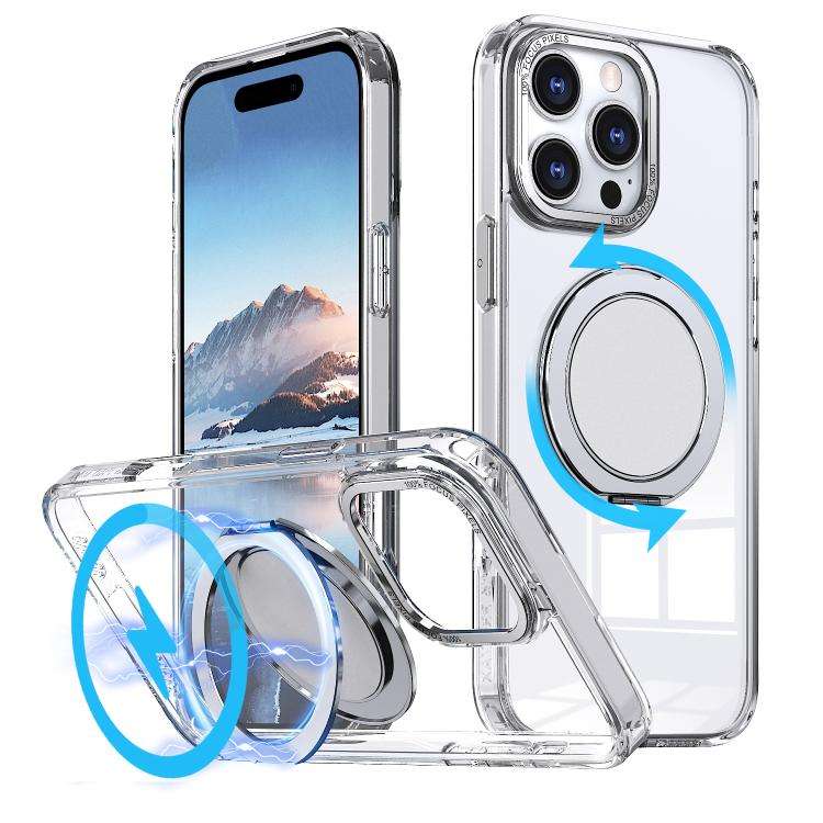 360-degree Rotating MagSafe Magnetic Holder Phone Case, For iPhone 17e / 16e, For iPhone 17 Pro M...