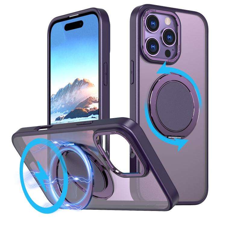360-degree Rotating MagSafe Magnetic Holder Phone Case, For iPhone 17e / 16e, For iPhone 17 Pro M...