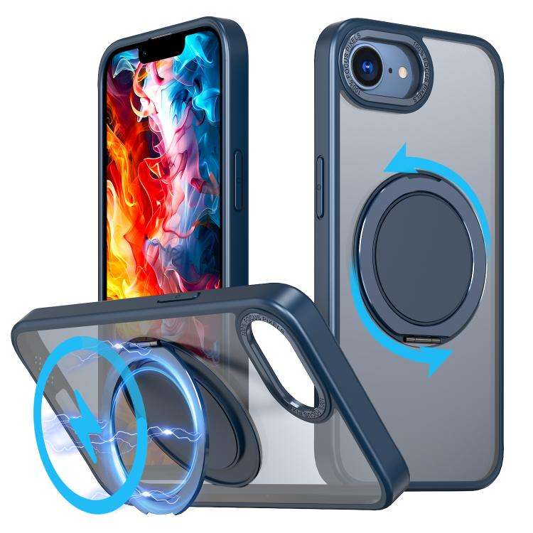 360-degree Rotating MagSafe Magnetic Holder Phone Case, For iPhone 17e / 16e, For iPhone 17 Pro M...