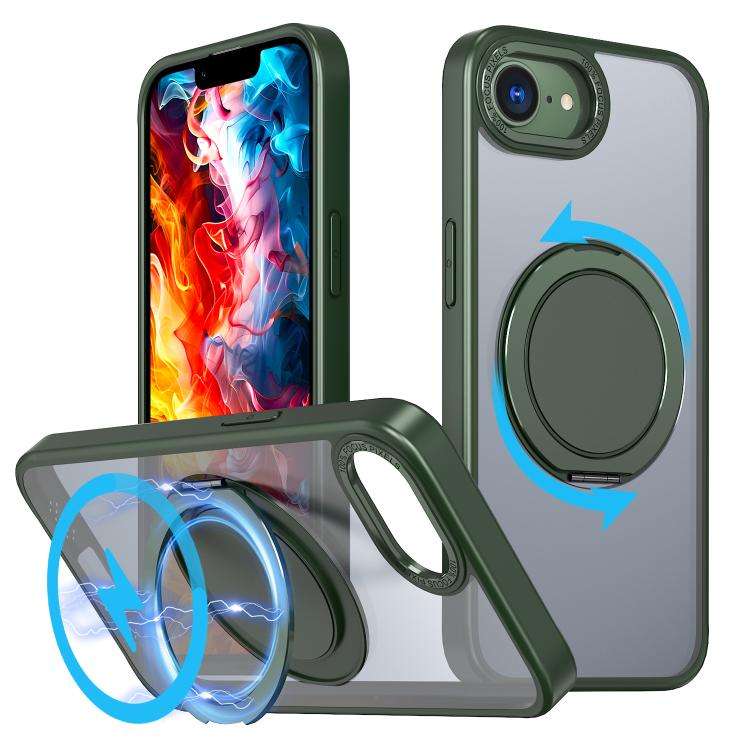 360-degree Rotating MagSafe Magnetic Holder Phone Case, For iPhone 17e / 16e, For iPhone 17 Pro M...