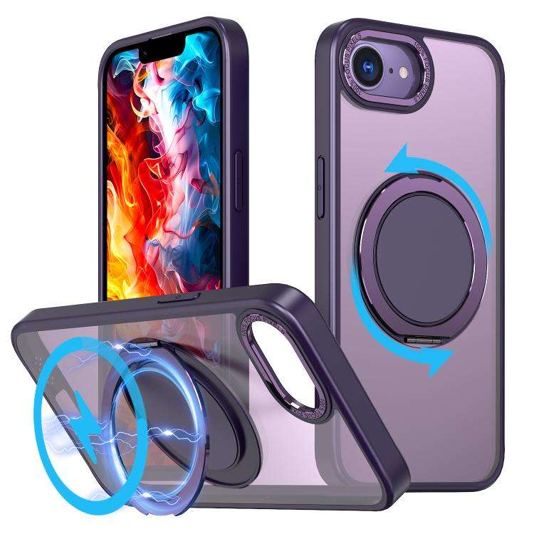360-degree Rotating MagSafe Magnetic Holder Phone Case, For iPhone 17e / 16e, For iPhone 17 Pro M...