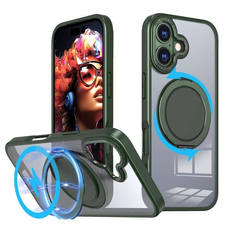 360-degree Rotating MagSafe Magnetic Holder Phone Case, For iPhone 17e / 16e, For iPhone 17 Pro M...