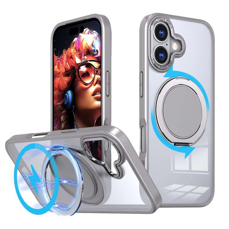 360-degree Rotating MagSafe Magnetic Holder Phone Case, For iPhone 17e / 16e, For iPhone 17 Pro M...
