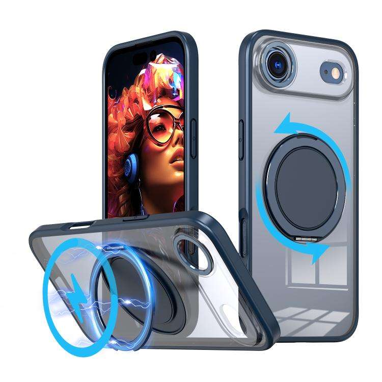 360-degree Rotating MagSafe Magnetic Holder Phone Case, For iPhone 17e / 16e, For iPhone 17 Pro M...