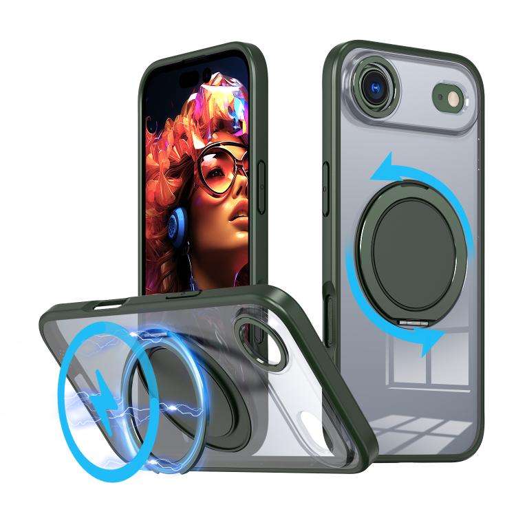 360-degree Rotating MagSafe Magnetic Holder Phone Case, For iPhone 17e / 16e, For iPhone 17 Pro M...