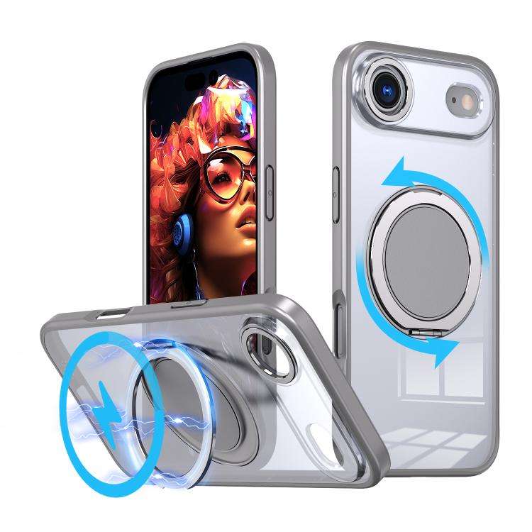 360-degree Rotating MagSafe Magnetic Holder Phone Case, For iPhone 17e / 16e, For iPhone 17 Pro M...