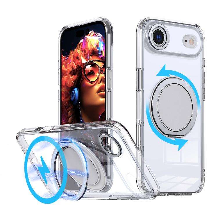 360-degree Rotating MagSafe Magnetic Holder Phone Case, For iPhone 17e / 16e, For iPhone 17 Pro M...