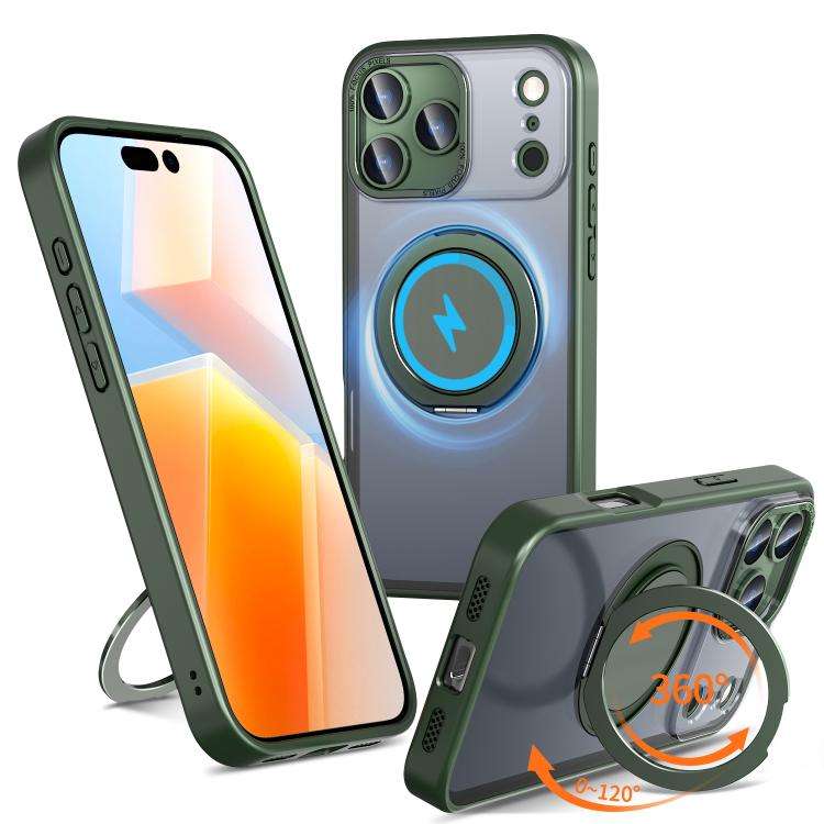 360-degree Rotating MagSafe Magnetic Holder Phone Case, For iPhone 17e / 16e, For iPhone 17 Pro M...