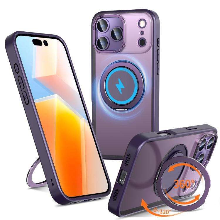 360-degree Rotating MagSafe Magnetic Holder Phone Case, For iPhone 17e / 16e, For iPhone 17 Pro M...