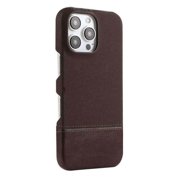 Stitching Cloth MagSafe Magnetic PC Hybrid PU Phone Case, For iPhone 18 Pro / 17 Pro, For iPhone ...