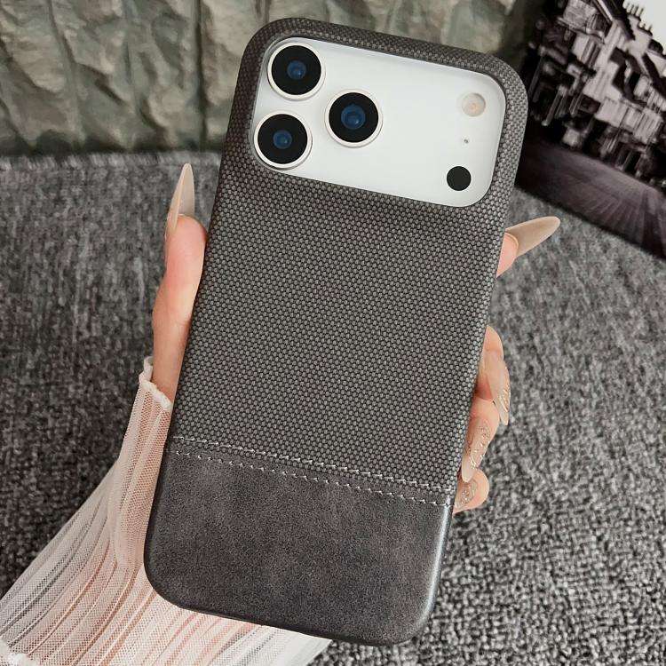 Stitching Cloth MagSafe Magnetic PC Hybrid PU Phone Case, For iPhone 18 Pro / 17 Pro, For iPhone ...