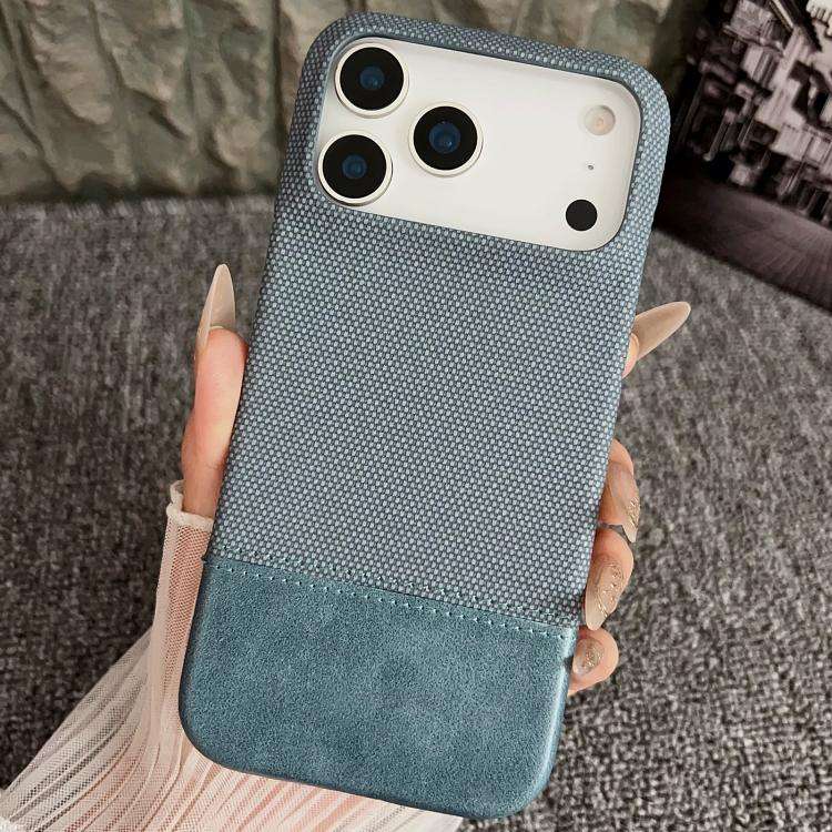 Stitching Cloth MagSafe Magnetic PC Hybrid PU Phone Case, For iPhone 18 Pro / 17 Pro, For iPhone ...
