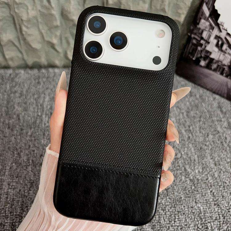 Stitching Cloth MagSafe Magnetic PC Hybrid PU Phone Case, For iPhone 18 Pro / 17 Pro, For iPhone ...