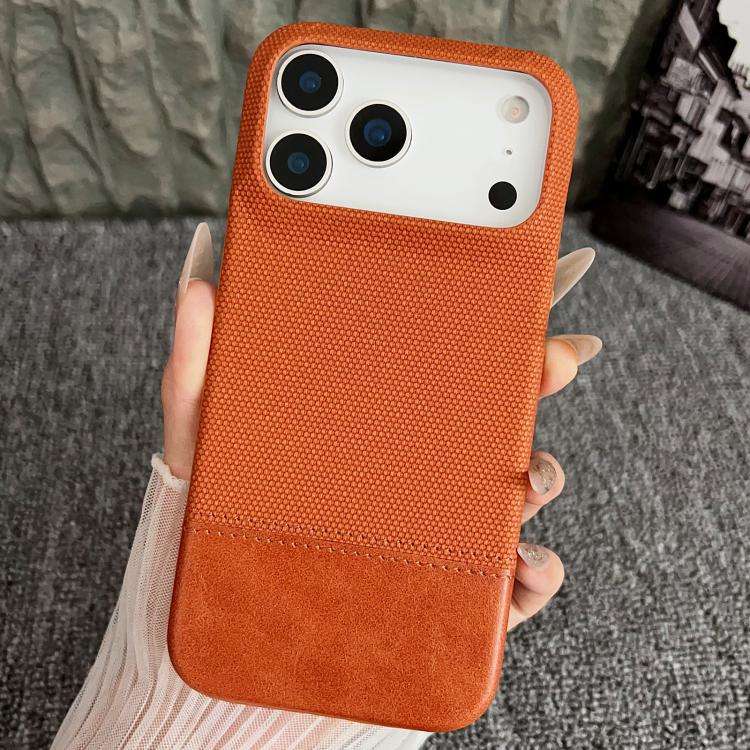 Stitching Cloth MagSafe Magnetic PC Hybrid PU Phone Case, For iPhone 18 Pro / 17 Pro, For iPhone ...