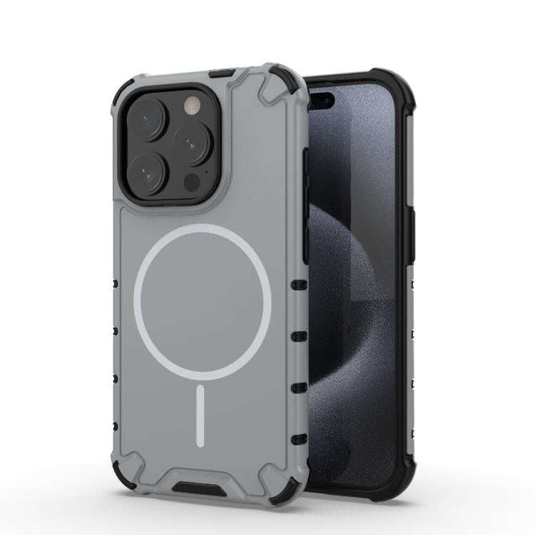 Grating Solid Color MagSafe Magnetic Phone Case, For iPhone 15 Pro Max, For iPhone 15 Pro, For iP...