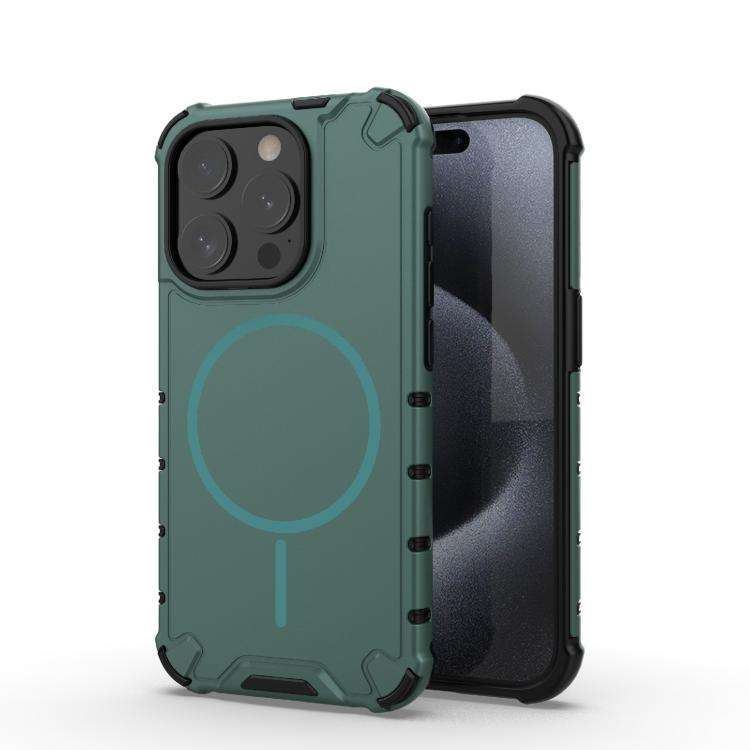 Grating Solid Color MagSafe Magnetic Phone Case, For iPhone 15 Pro Max, For iPhone 15 Pro, For iP...