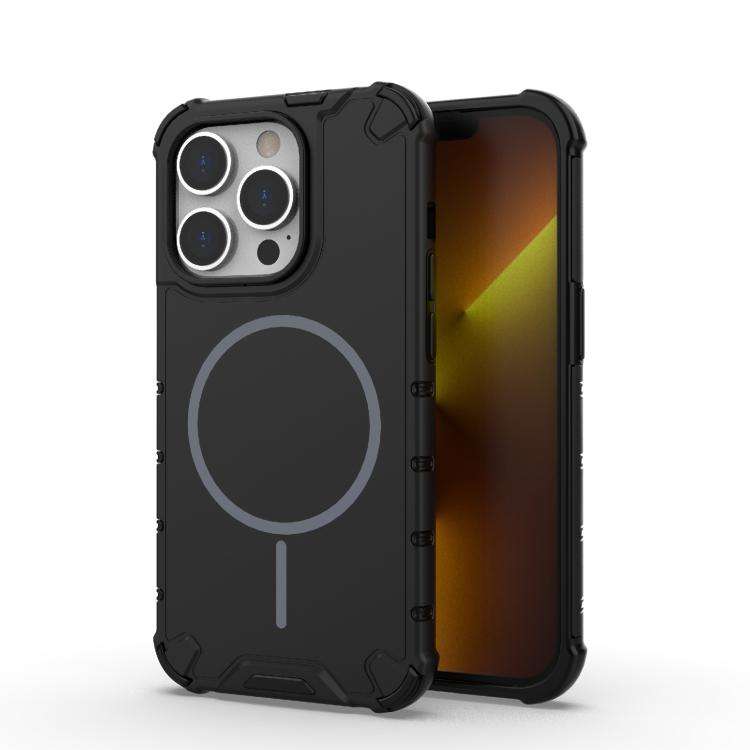 Grating Solid Color MagSafe Magnetic Phone Case, For iPhone 15 Pro Max, For iPhone 15 Pro, For iP...