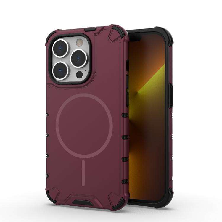 Grating Solid Color MagSafe Magnetic Phone Case, For iPhone 15 Pro Max, For iPhone 15 Pro, For iP...